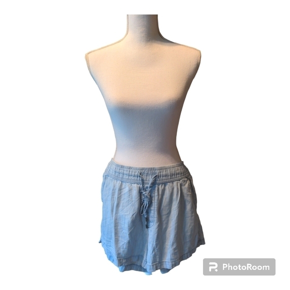 GAP PAPER BAG Shorts 🌞 Lightweight Denim BAGGY Shorts | Size M EUC - Picture 2 of 11